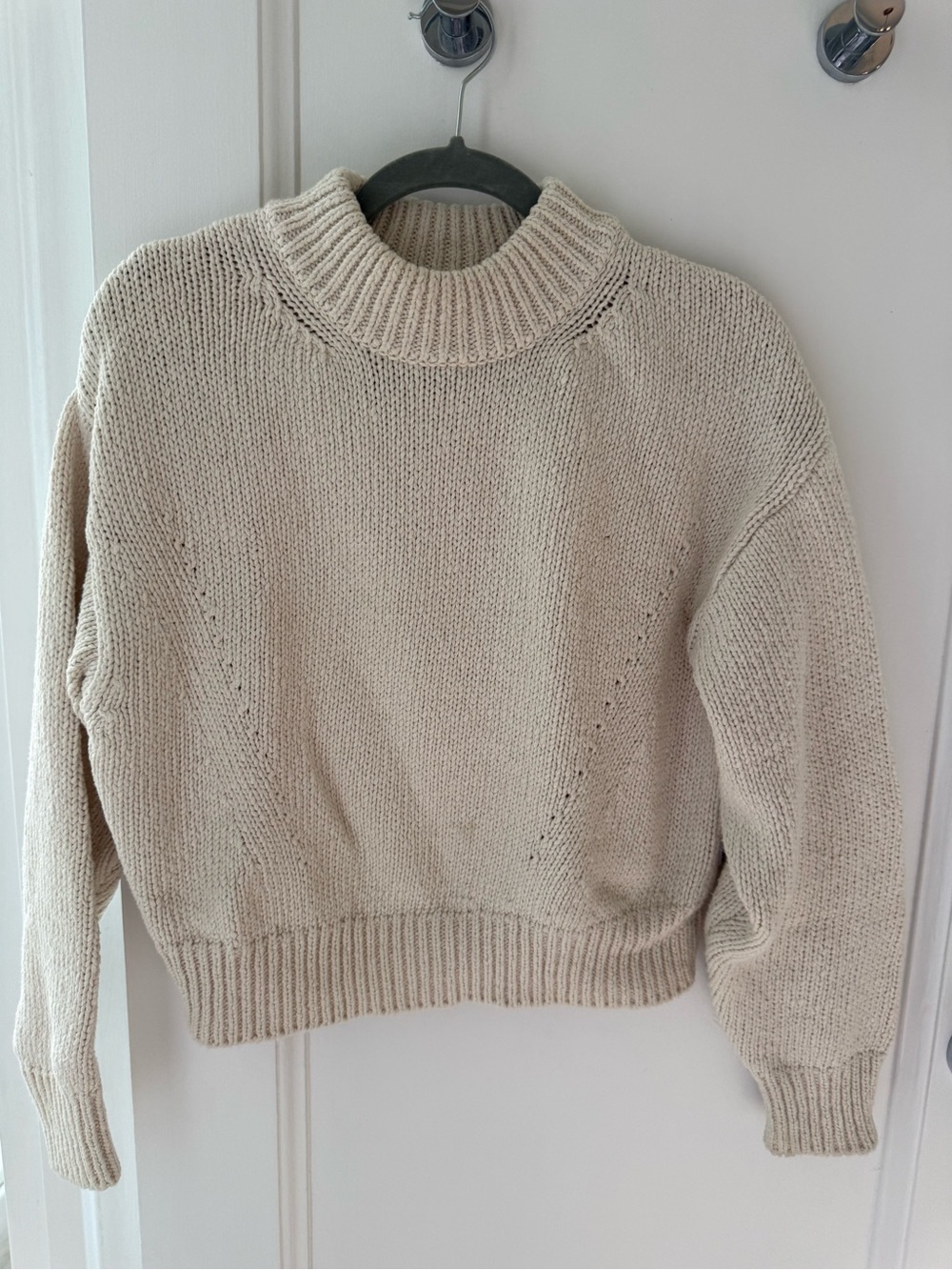 Le Bon Shoppe Zoe Cotton Sweater in Naturel - XS/S